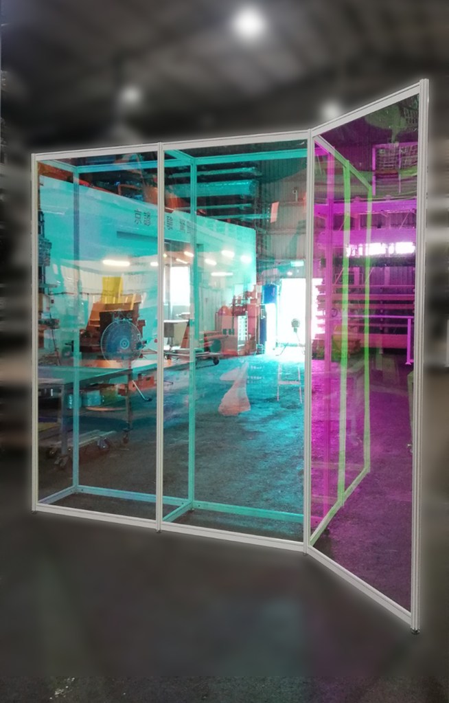 畢業展設計 組合展櫃 彩虹膜（雷射紙） 透明壓克力