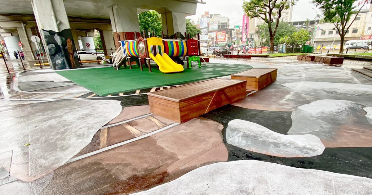 彩繪案 空間彩繪 汐止車站小廣場