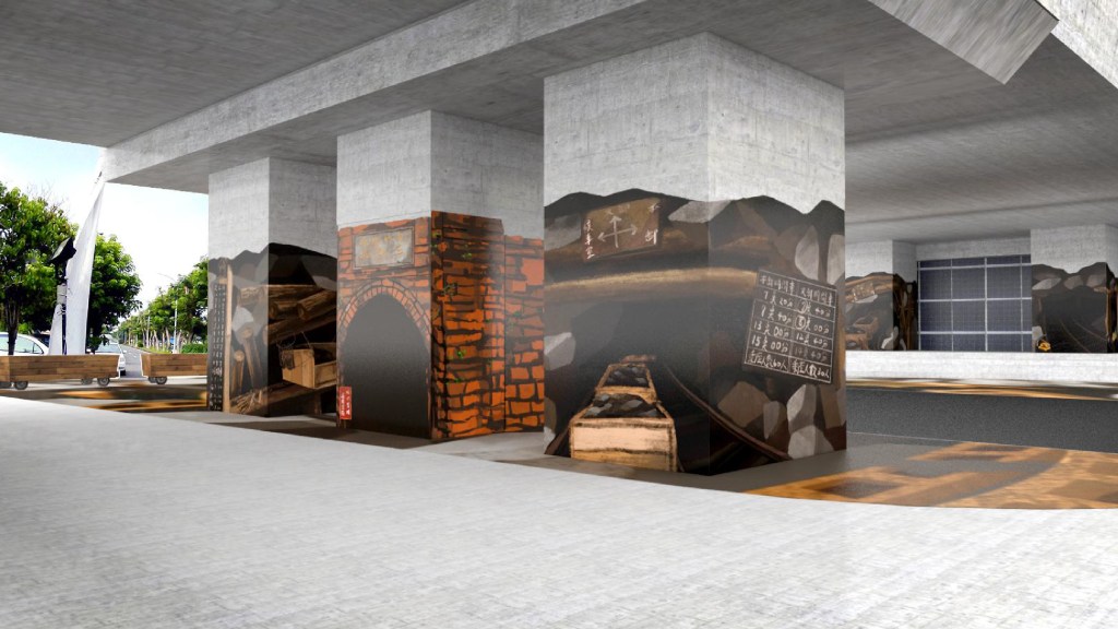 空間彩繪 3D效果模擬圖