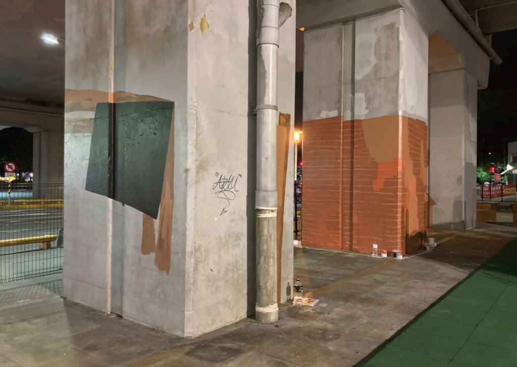 空間彩繪 進行繪製