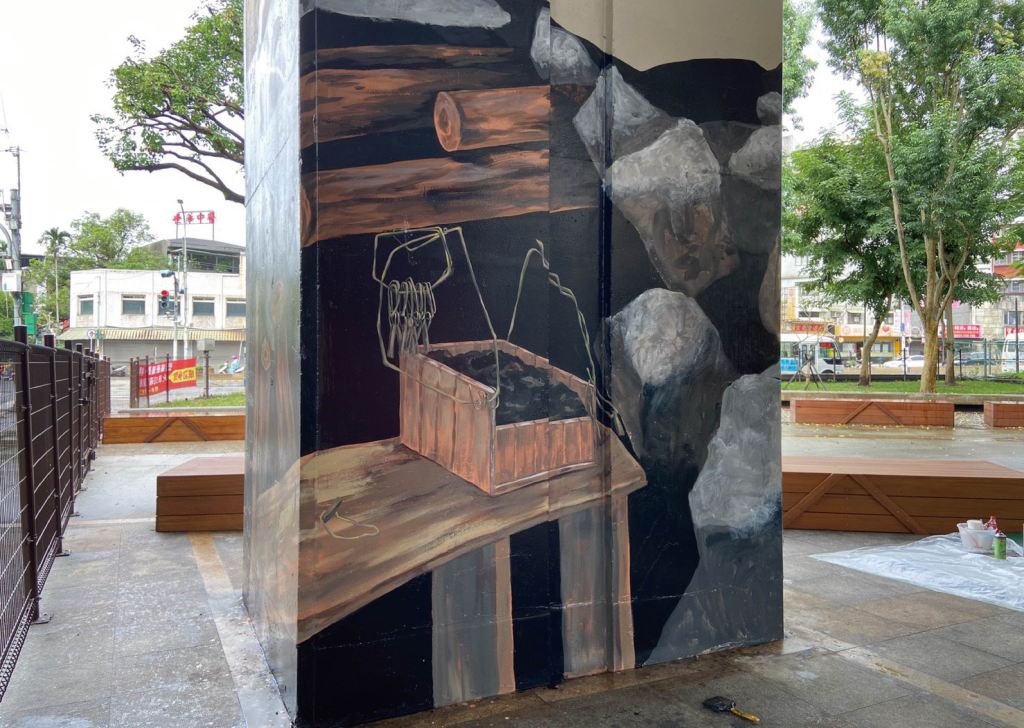 空間彩繪 進行繪製