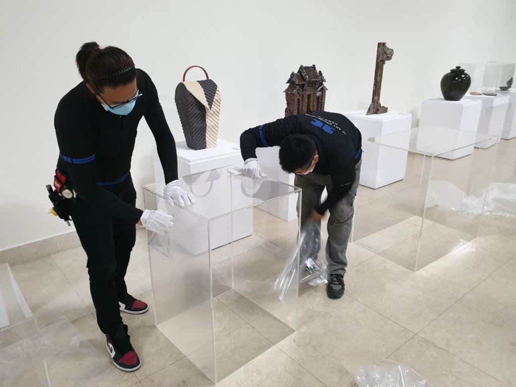 藝術展覽 工藝之華 新北市臺灣工藝之家聯展 進場佈展