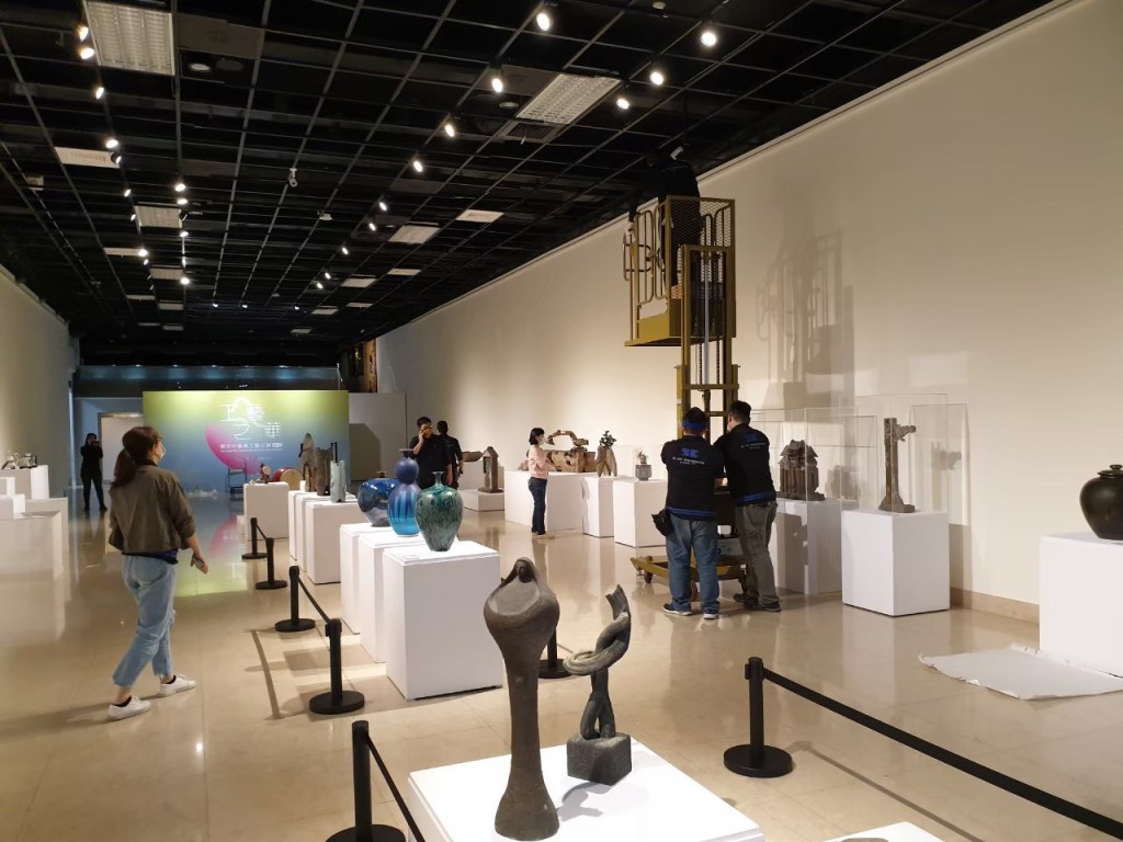 藝術展覽 工藝之華 新北市臺灣工藝之家聯展 進場佈展