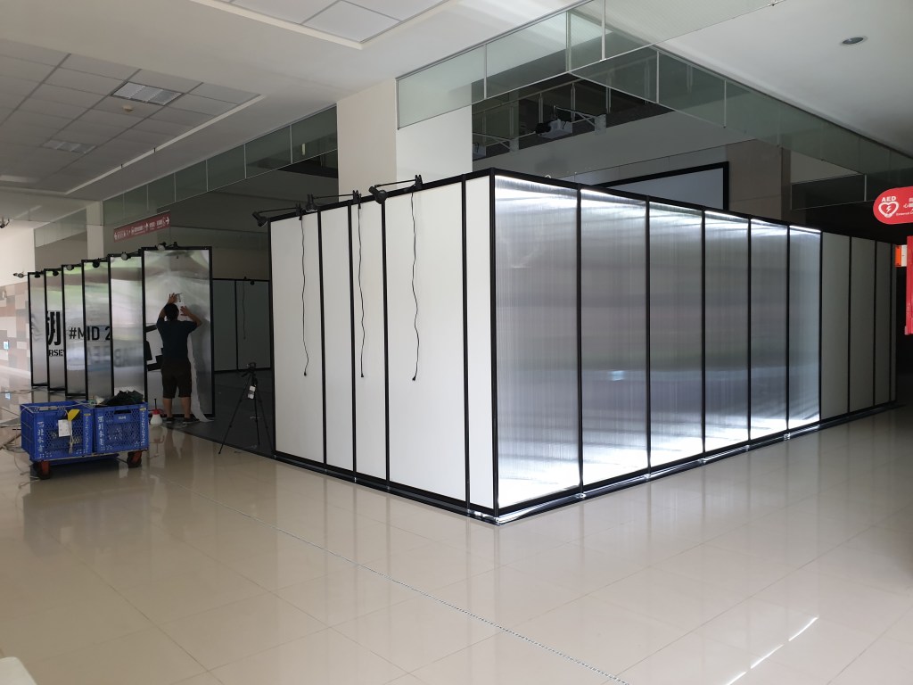 畢業展規劃，校內展規劃，進場施工