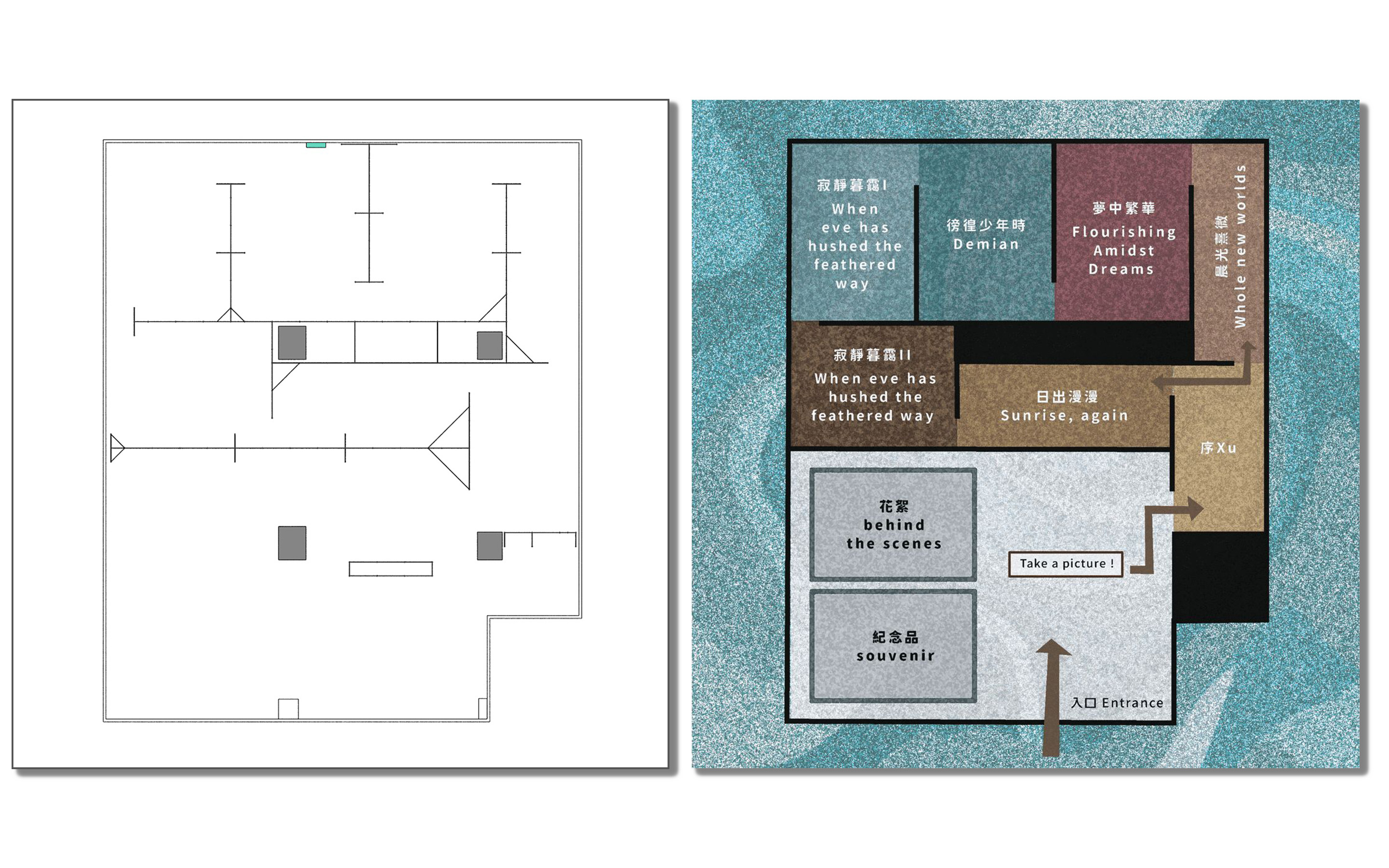 攤位平配圖、攤位動線、台灣大學、TED、TEDx、展場設計