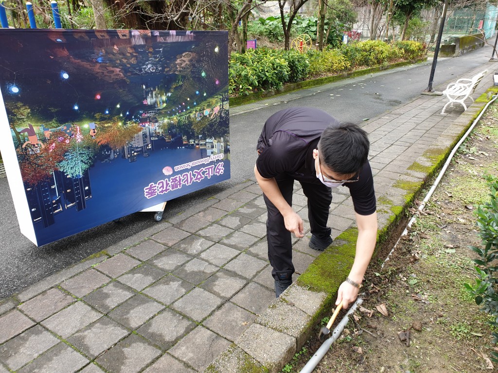 戶外展覽 汐止櫻花季進場Day1 木作定位