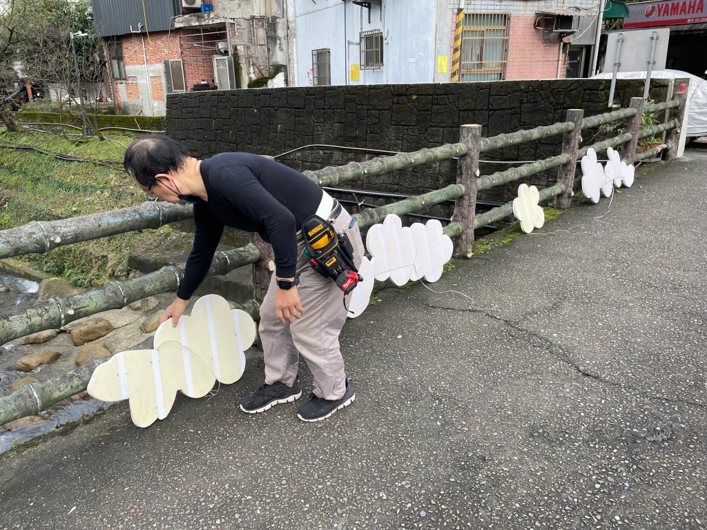 戶外展覽 汐止櫻花季進場Day1 LED燈具定位